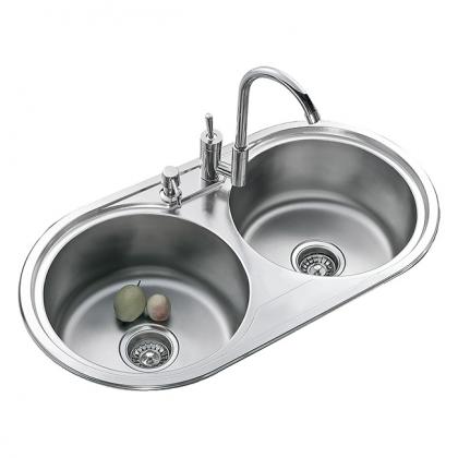 double bowl kitchen sink RD975