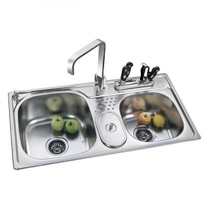 double bowl kitchen sink RD950
