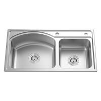 double bowl kitchen sink RD7013